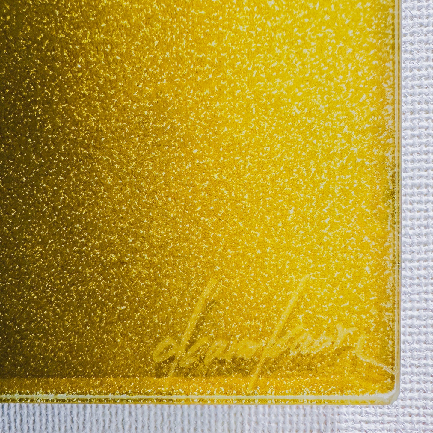 Kaori Okano/Untitled (Red & Yellow) /glass artwork/h200 × w200 ×d30(mm)