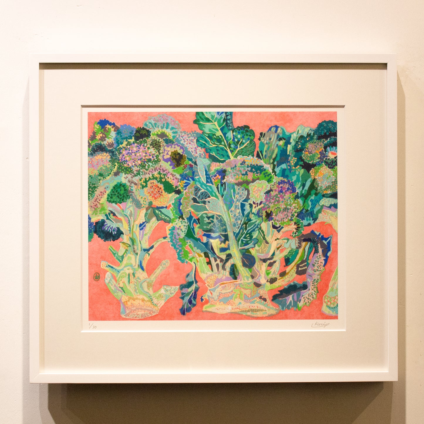 Yuko Kurihara "Broccoli Mountain" Giclee print ( Edition No. & 
signature)(size:small)(sheet only)
