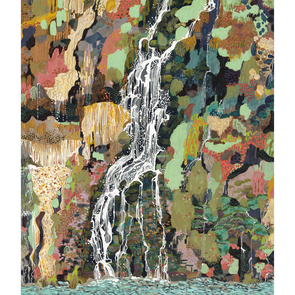 Yuko Kurihara "Shirahige Falls" Giclee print ( Edition No. & signature)（framed）