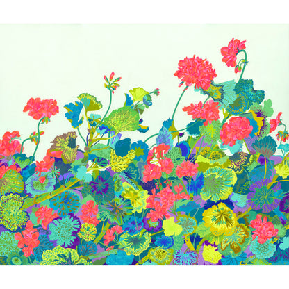 栗原由子『ゼラニウム』ジークレー版画 ( Edition No. & サイン入り)（シートのみ）
