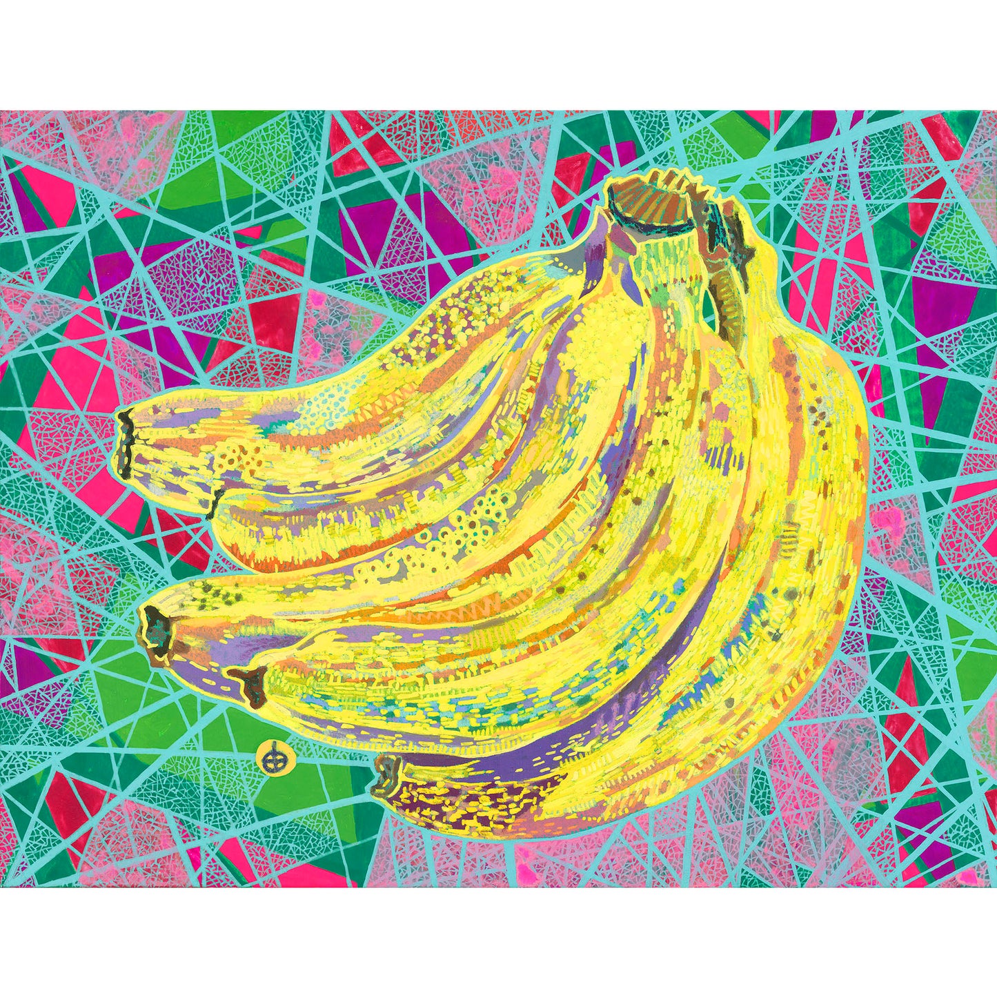 Yuko Kurihara『Banana in the Basket』Giclee print (Edition No. & signature)（Size:big）（framed）