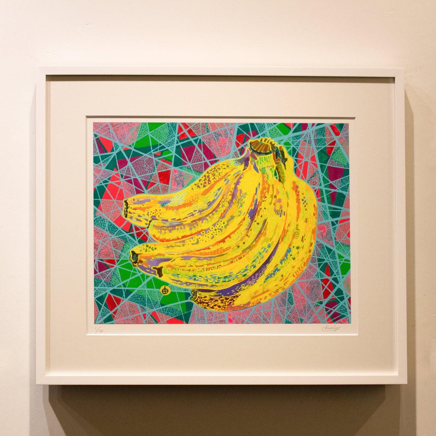 Yuko Kurihara『Banana in the Basket』Giclee print (Edition No. & signature)（Size:big）（framed）