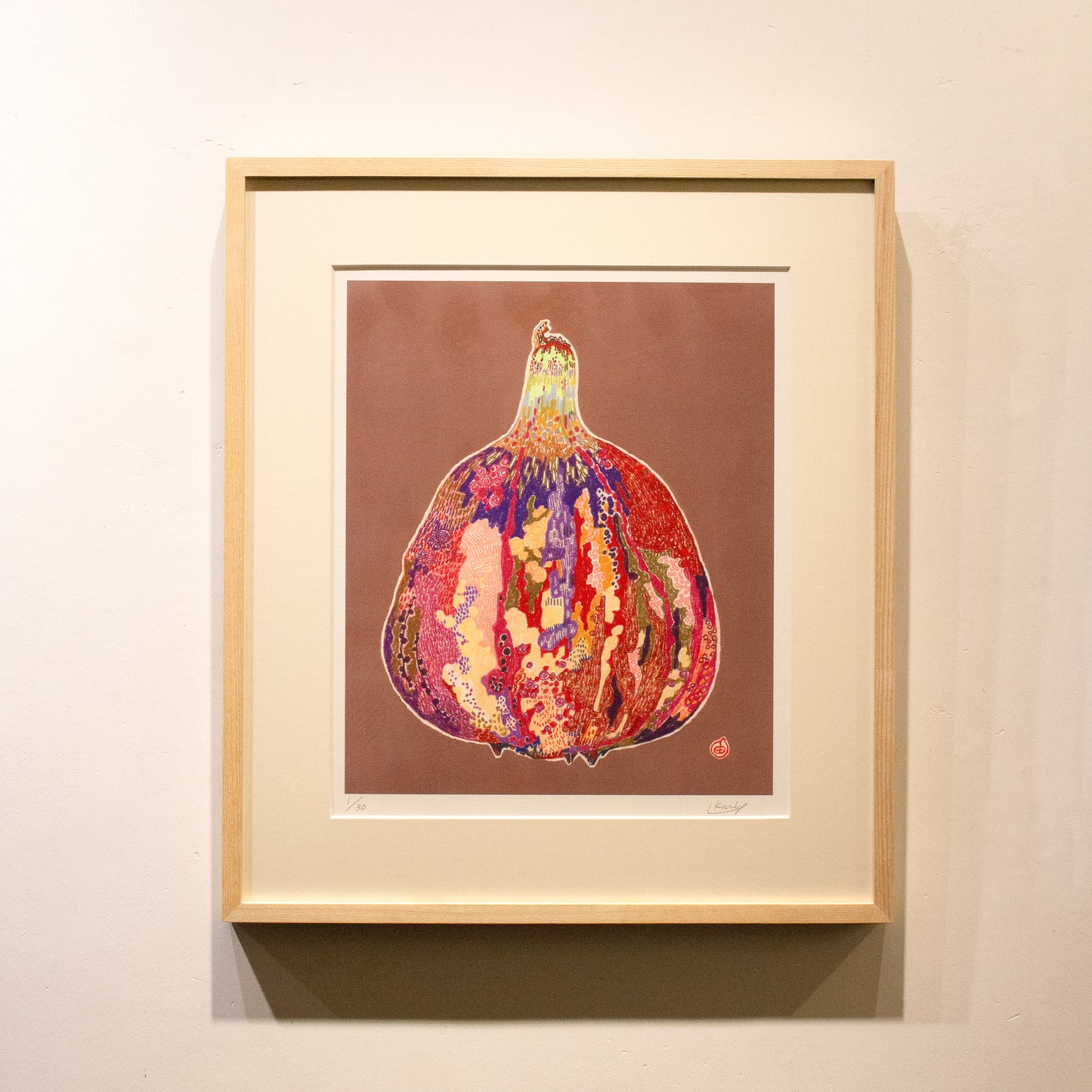  Yuko Kurihara『Ficus』Giclee print (Edition No. & signature)（size：big）（framed）